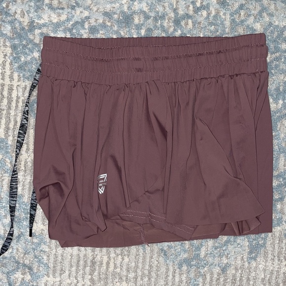 Inflachi Elastic Waist Drawstring Athletic Skort - Picture 7 of 9